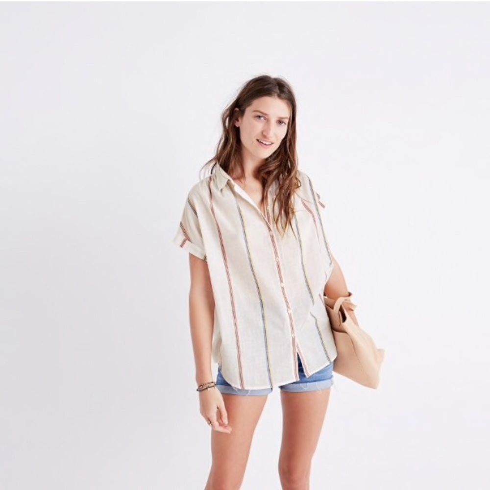 Madewell central shirt in schulner stripe
